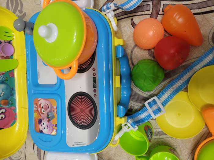 Фотография покупателя товара Игровой набор «Весёлая кухня», Смешарики, с аксессуарами, в сумке