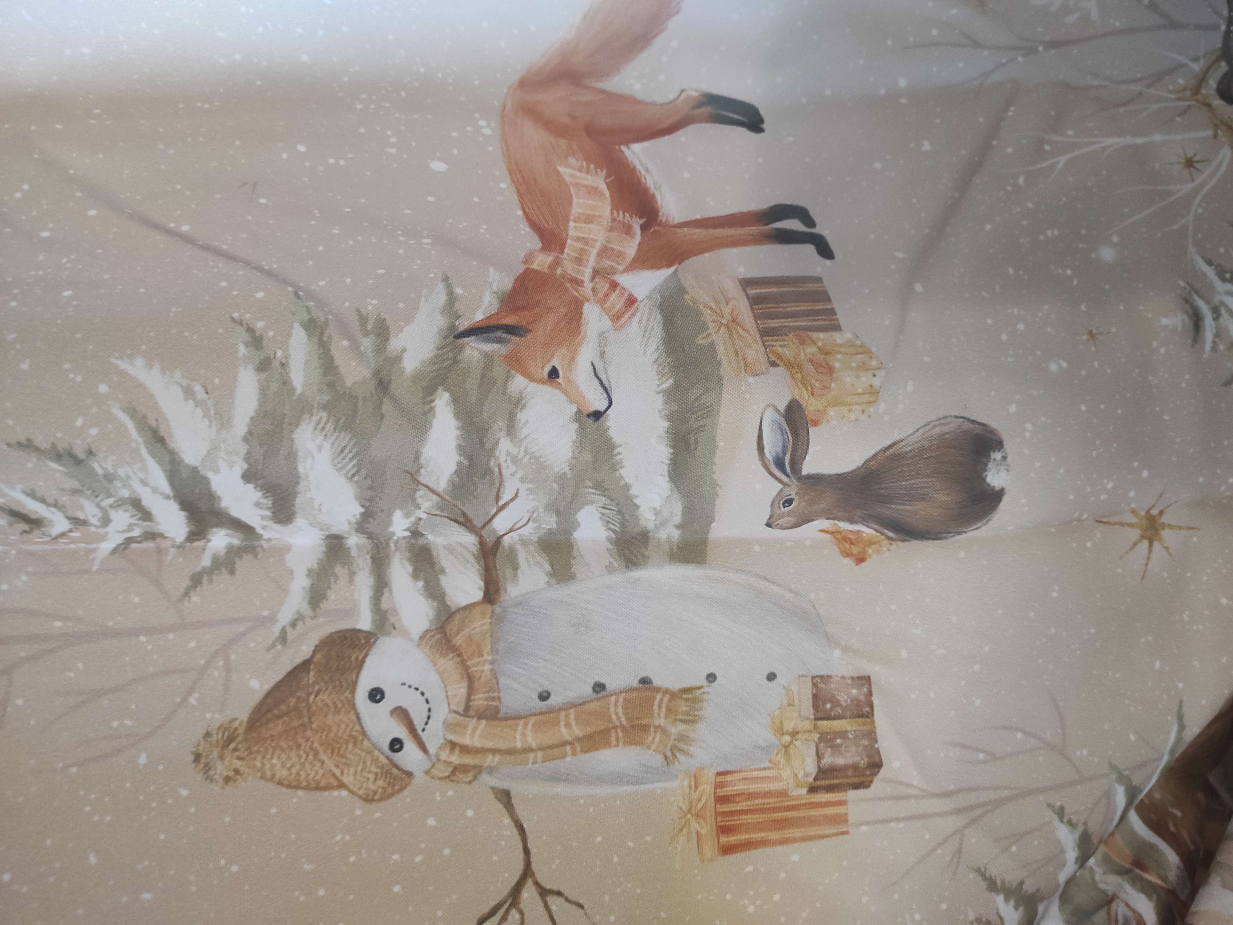 Фотография покупателя товара Новогодний комплект штор для кухни с подхватами "Christmas forest" 145х180см-2 шт, габардин - Фото 1