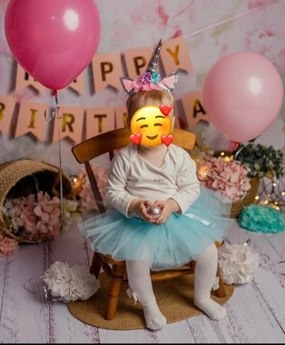Фотография покупателя товара Набор для фотосессии Крошка Я "Единорог": юбка трехслойная и ободок, 17 см - Фото 1