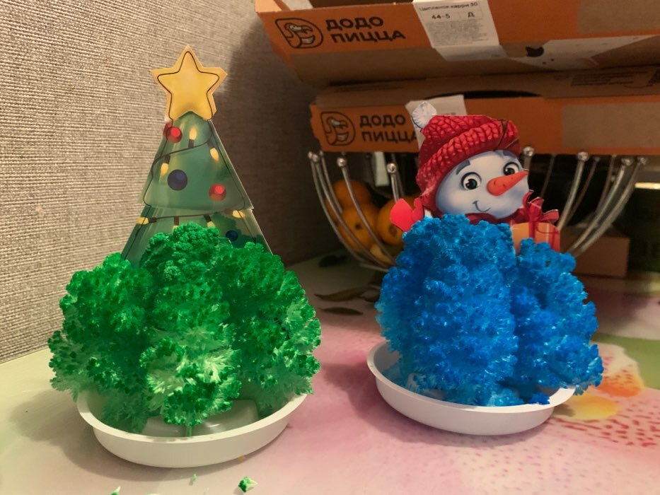 Фотография покупателя товара Набор для творчества «Лучистые кристаллы»: Снеговик, цвет синий - Фото 2