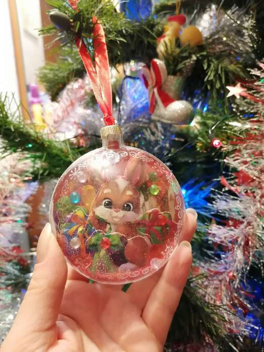 Фотография покупателя товара УЦЕНКА Набор для творчества. Ёлочные шары «Подарок для тебя», 3 шт - Фото 2