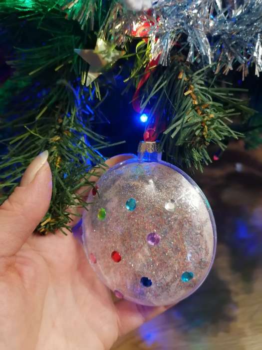 Фотография покупателя товара УЦЕНКА Набор для творчества. Ёлочные шары «Подарок для тебя», 3 шт - Фото 3