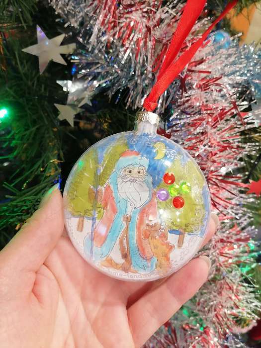 Фотография покупателя товара УЦЕНКА Набор для творчества. Ёлочные шары «Подарок для тебя», 3 шт - Фото 4