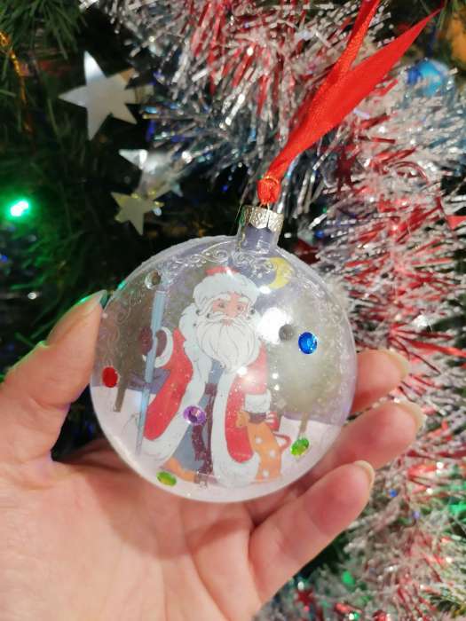 Фотография покупателя товара УЦЕНКА Набор для творчества. Ёлочные шары «Подарок для тебя», 3 шт - Фото 6