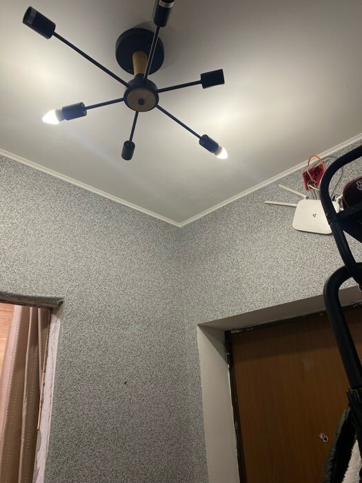 Фотография покупателя товара Люстра 80008/9 6×40 Вт Е27 черный/коричневый 81×71×28 см - Фото 1