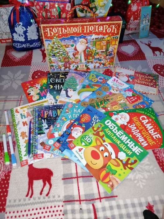 Фотография покупателя товара Новогодний набор «Большой подарок», 12 книг + 2 подарка: письмо и пазл 54 элемента - Фото 32