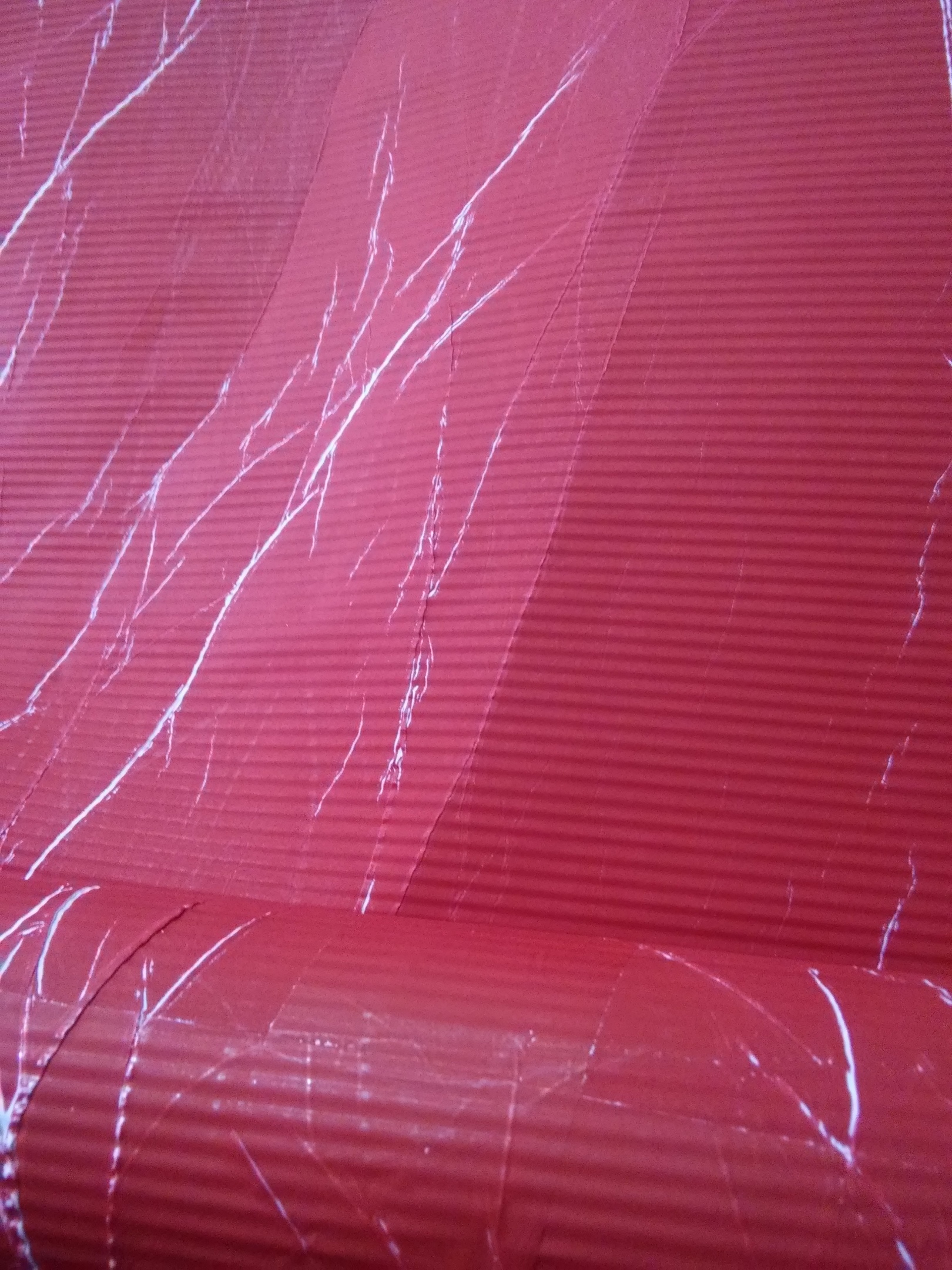 Фотография покупателя товара Бумага упаковочная крафт, двусторонняя красная, 0.5 х 10 м - Фото 1
