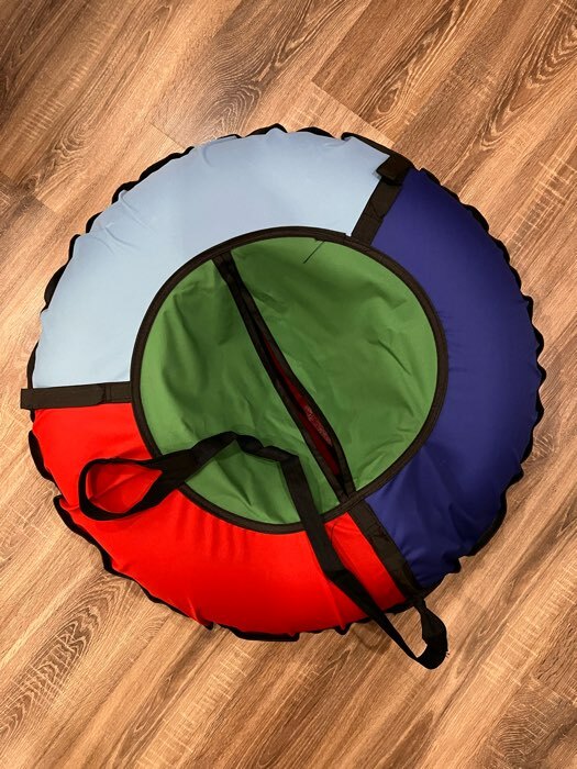 Фотография покупателя товара Тюбинг-ватрушка, диаметр чехла 90 см, цвета МИКС - Фото 5