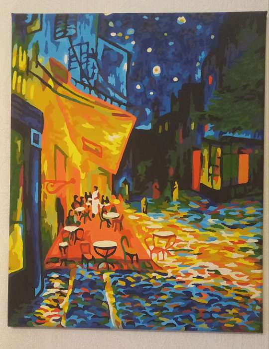 Фотография покупателя товара Картина по номерам на холсте с подрамником «Ночная терраса кафе» Винсент ван Гог, 40 х 50 см - Фото 1