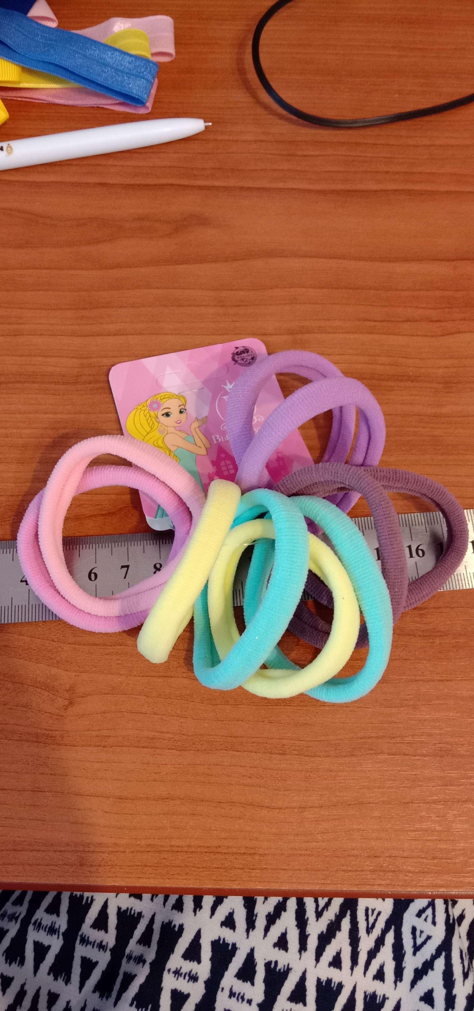 Фотография покупателя товара Резинки для волос Выбражулька «Синди», набор 10 шт., классика блеск - Фото 3