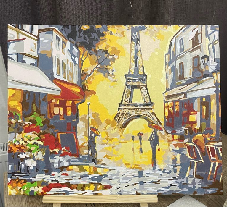 Фотография покупателя товара Картина по номерам на холсте с подрамником «Осенний Париж» 40 × 50 см - Фото 1