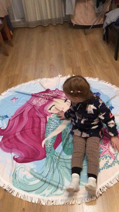 Фотография покупателя товара Полотенце пляжное Этель «Поймай волну», d=150 см - Фото 2