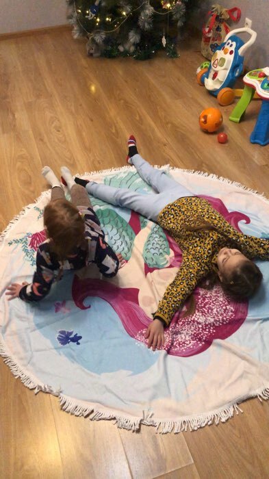 Фотография покупателя товара Полотенце пляжное Этель «Поймай волну», d=150 см - Фото 4