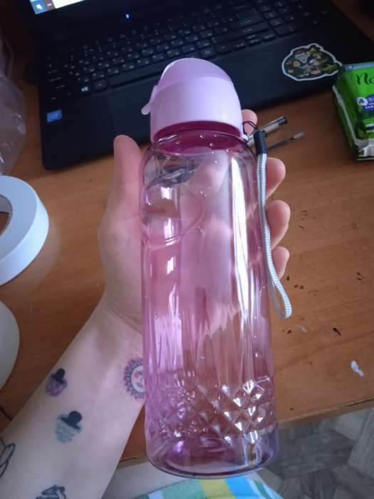 Фотография покупателя товара Бутылка для воды, 650 мл, "Лазурь",  4.7 х 22.5 х 7 см, микс - Фото 2