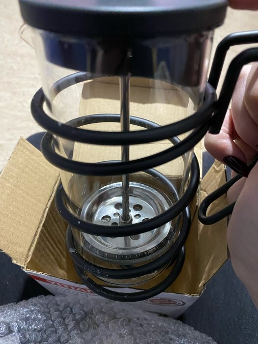 Фотография покупателя товара Чайник заварочный френч - пресс «Лофт», 350 мл, стекло, цвет чёрный