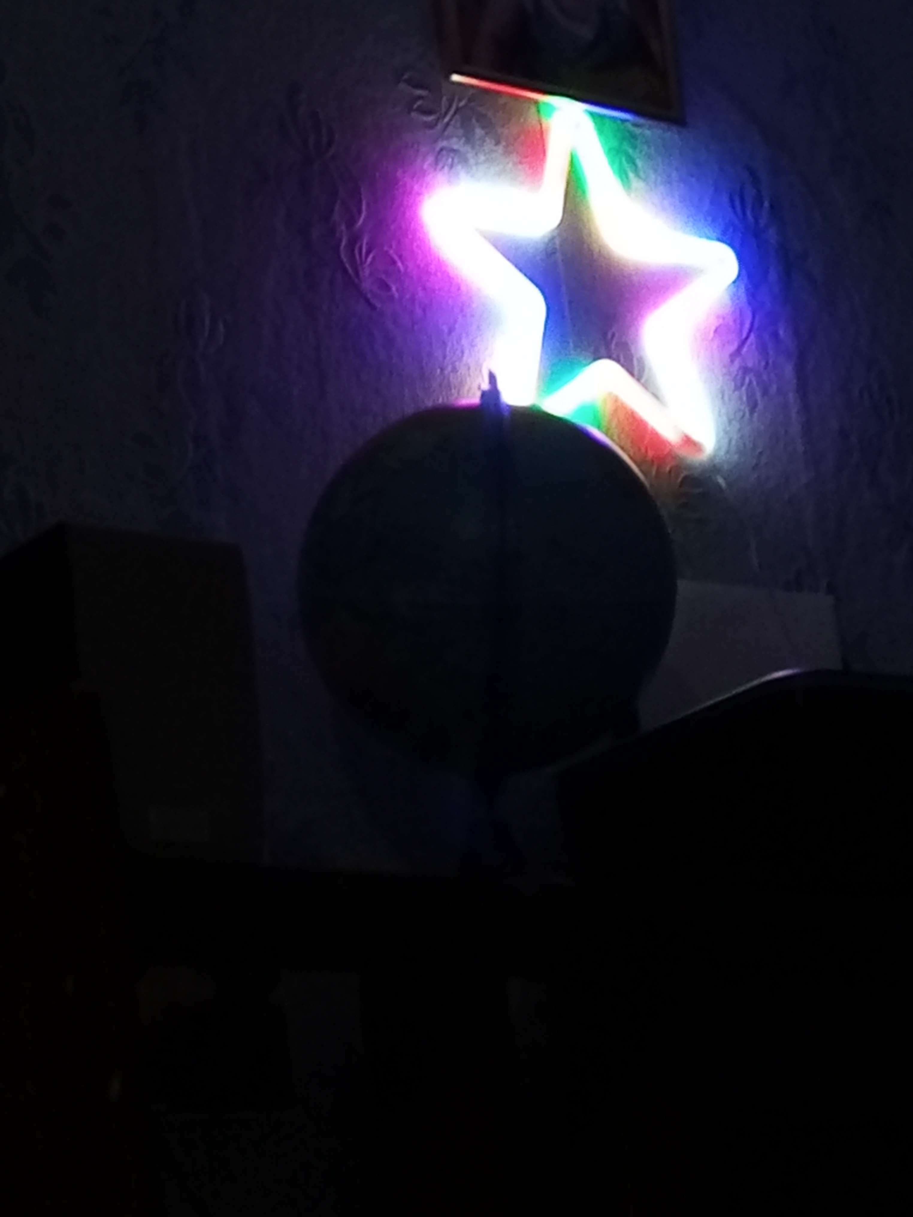 Фотография покупателя товара Светодиодная фигура «Звезда» 28 см, пластик, 220 В, свечение мульти - Фото 3
