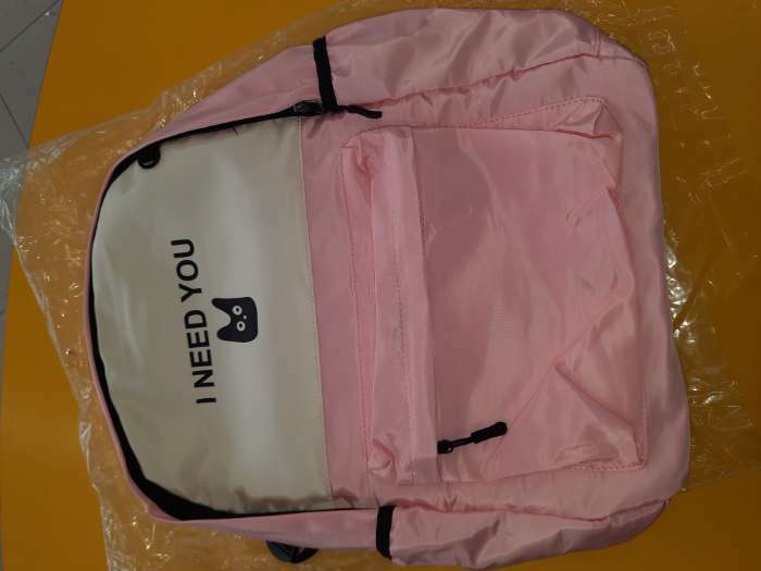 Фотография покупателя товара Рюкзак, отдел на молнии, наружный карман, 2 сумки, косметичка, цвет белый/бирюзовый - Фото 1