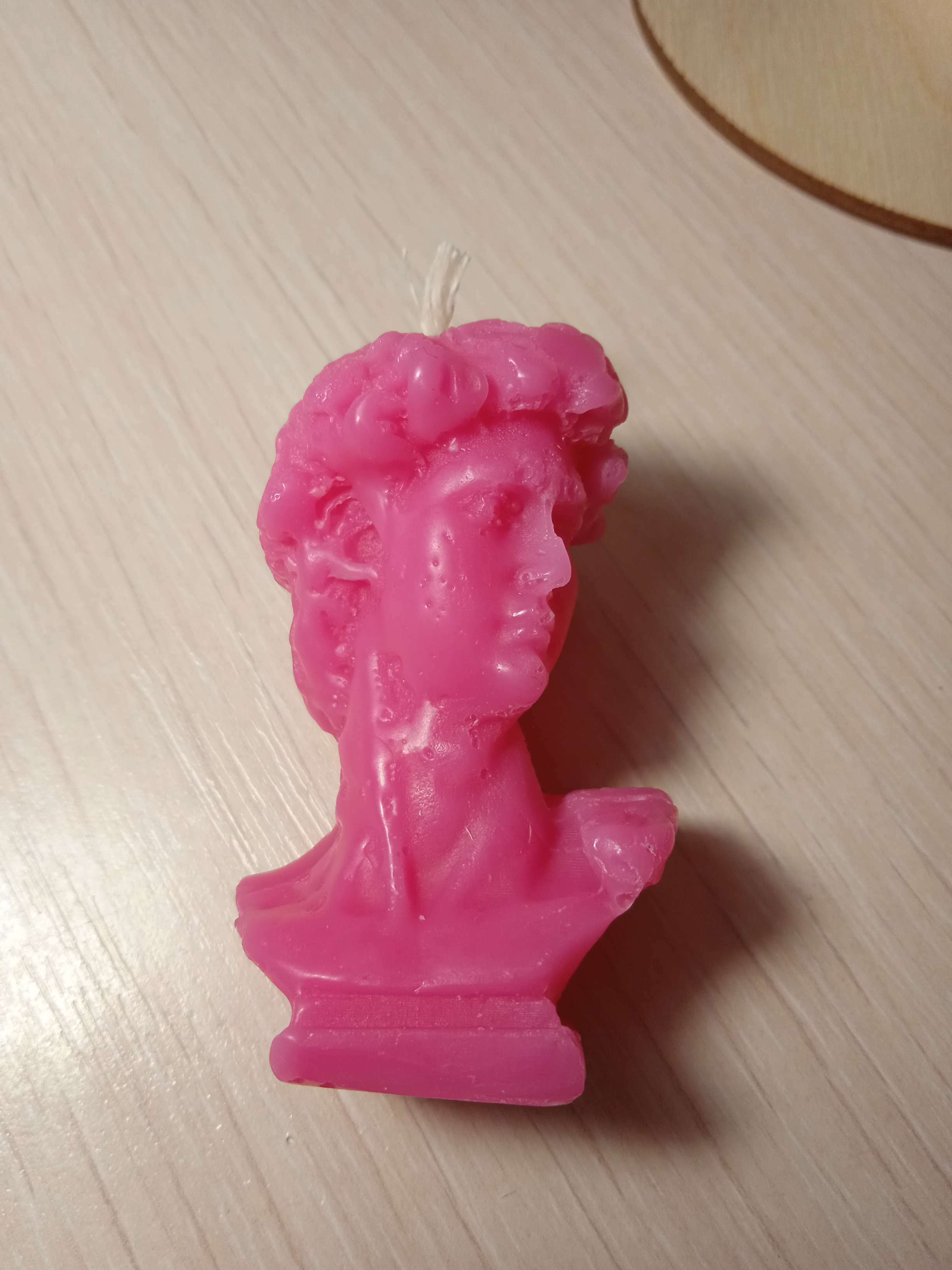 Фотография покупателя товара Свеча формовая «Давид», розовый, высота 6.5 см - Фото 2