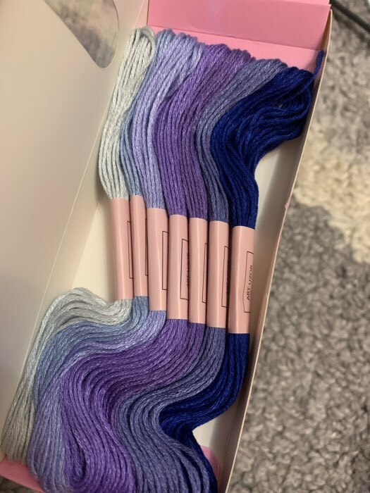 Фотография покупателя товара Набор ниток мулине, 8 ± 1 м, 7 шт, цвет фиолетовый спектр - Фото 6