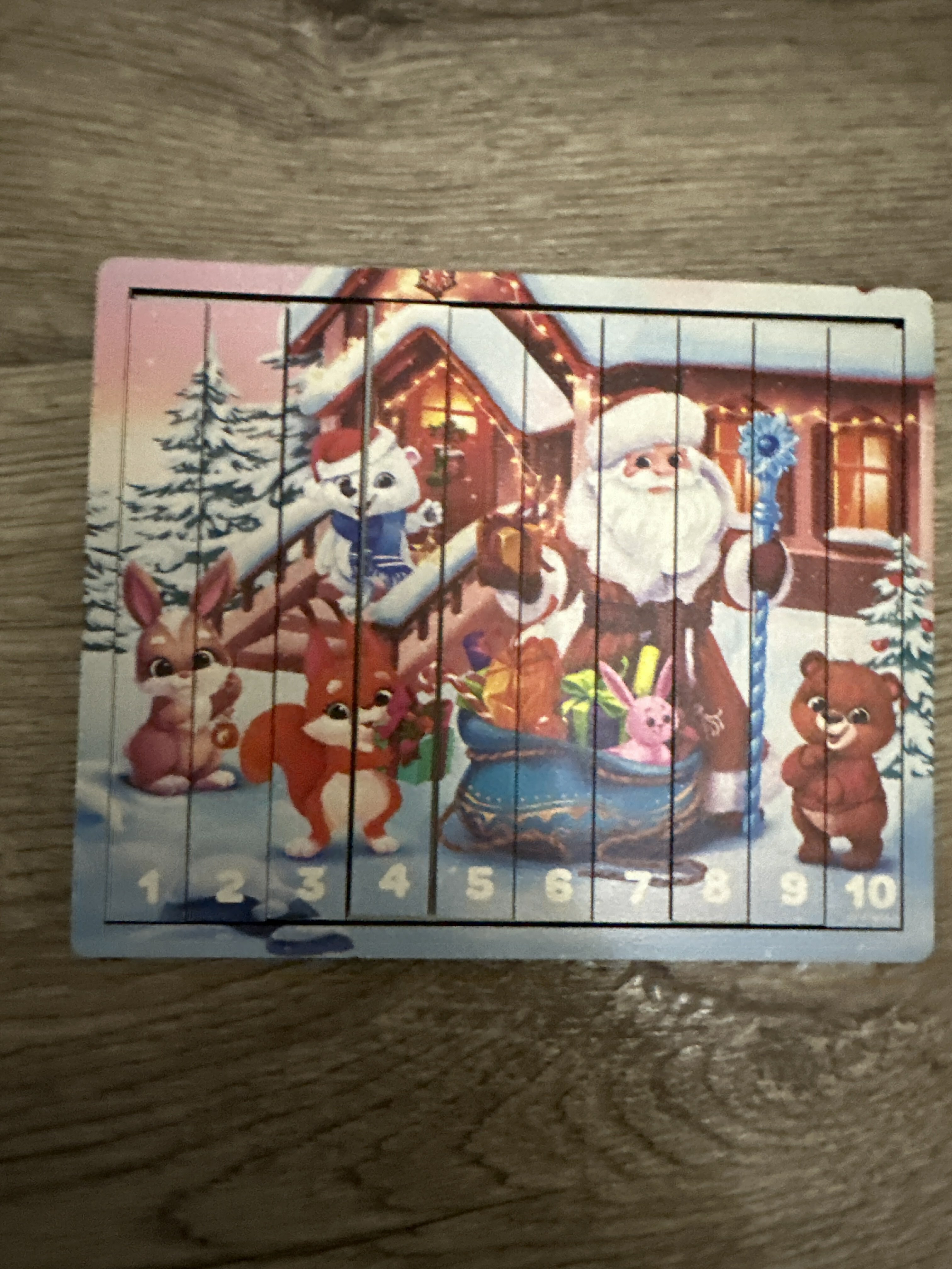 Фотография покупателя товара Логические палочки «Дедушка Мороз и пушистые друзья»