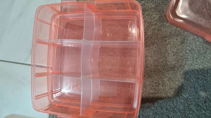 Фотография покупателя товара Бокс пластиковый для хранения, 2 яруса, 12 отделений, 16×15×9 см, цвет МИКС