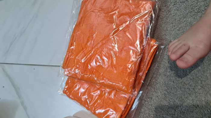 Фотография покупателя товара Полотенце махровое Апельсины 30х50см, оранжевый, хл 100%, 400г/м2