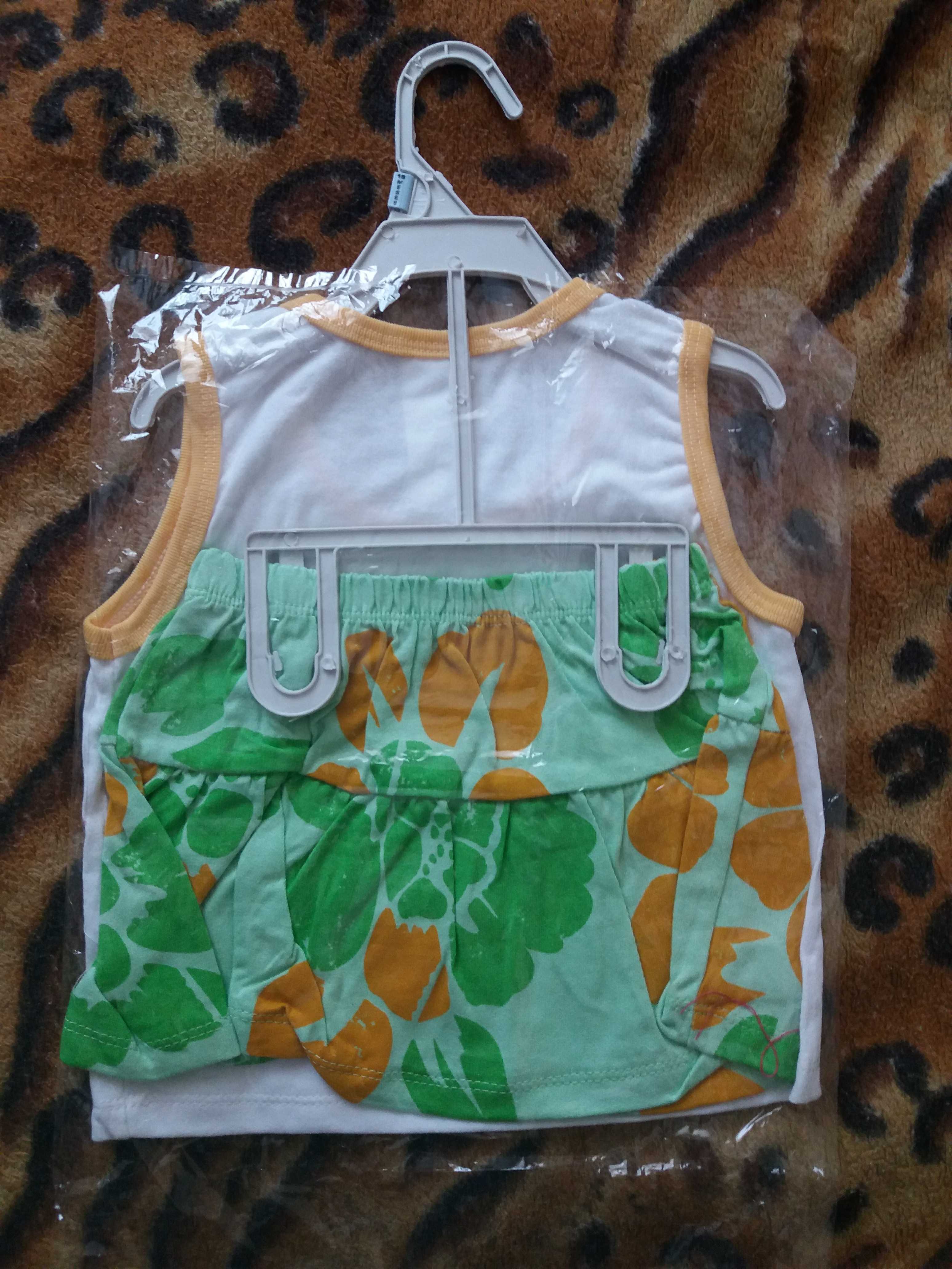 Фотография покупателя товара Комплект для девочки (майка+юбка), рост 80-86 см (18 мес.), цвет зелёный G440 - Фото 3