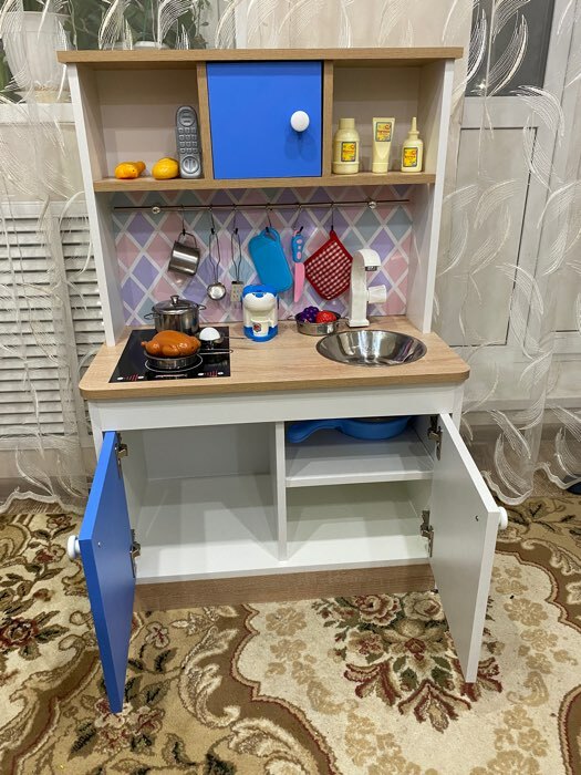 Фотография покупателя товара Игровая мебель «Детская кухня «Тигрёнок», цвет зелёный - Фото 2