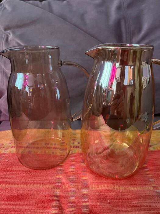 Фотография покупателя товара Кувшин стеклянный с металлической крышкой «Богема», 1,8 л, цвет золотой