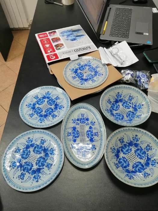 Фотография покупателя товара Блюдо стеклянное сервировочное овальное Доляна «Синева», 24,5×15 см, цвет голубой - Фото 1