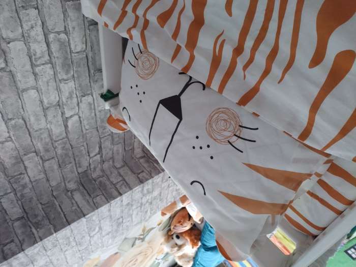 Фотография покупателя товара Постельное белье Этель 1,5 сп Sleepy tiger 143х215 см, 150х214 см, 50х70 см -1 шт - Фото 2
