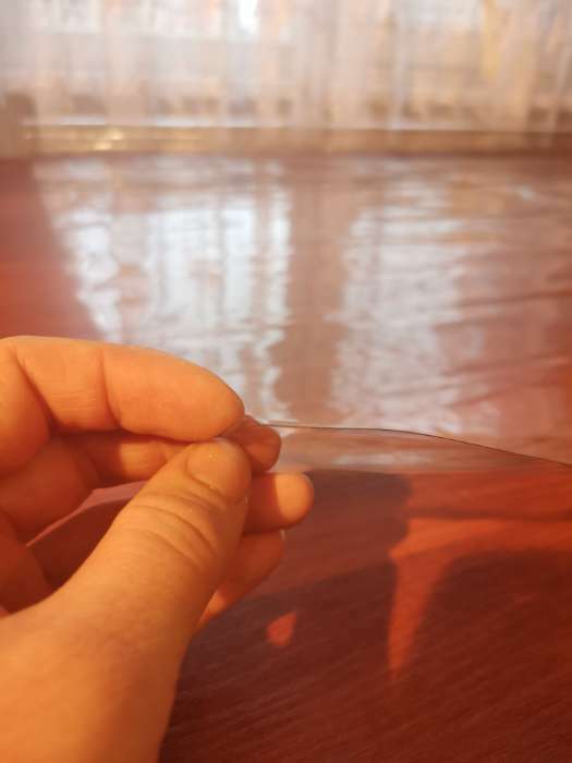 Фотография покупателя товара Термоскатерть без основы Доляна «Жидкое стекло», 120×140 см, толщина 0,2 мм=0,02 см - Фото 3