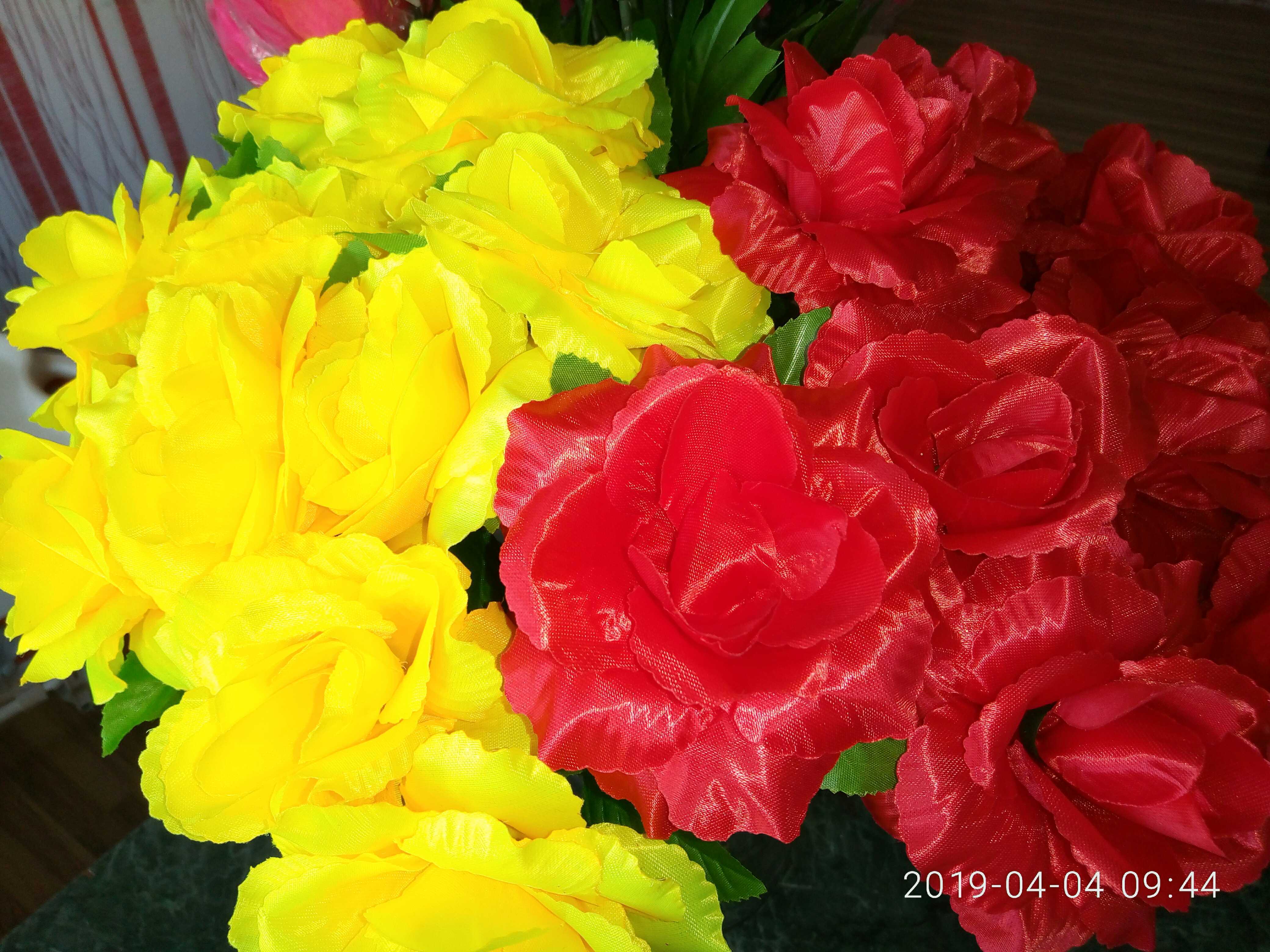Фотография покупателя товара Цветы искусственные "Роза розовая" 40 см - Фото 3