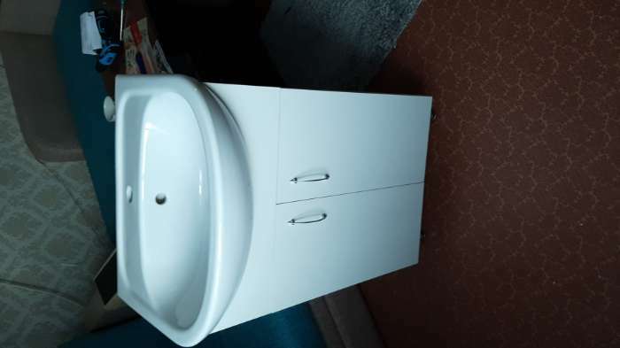 Фотография покупателя товара Комплект мебели: Тумба белая + раковина "Уют - 500", 50 х 41,7 х 81 см