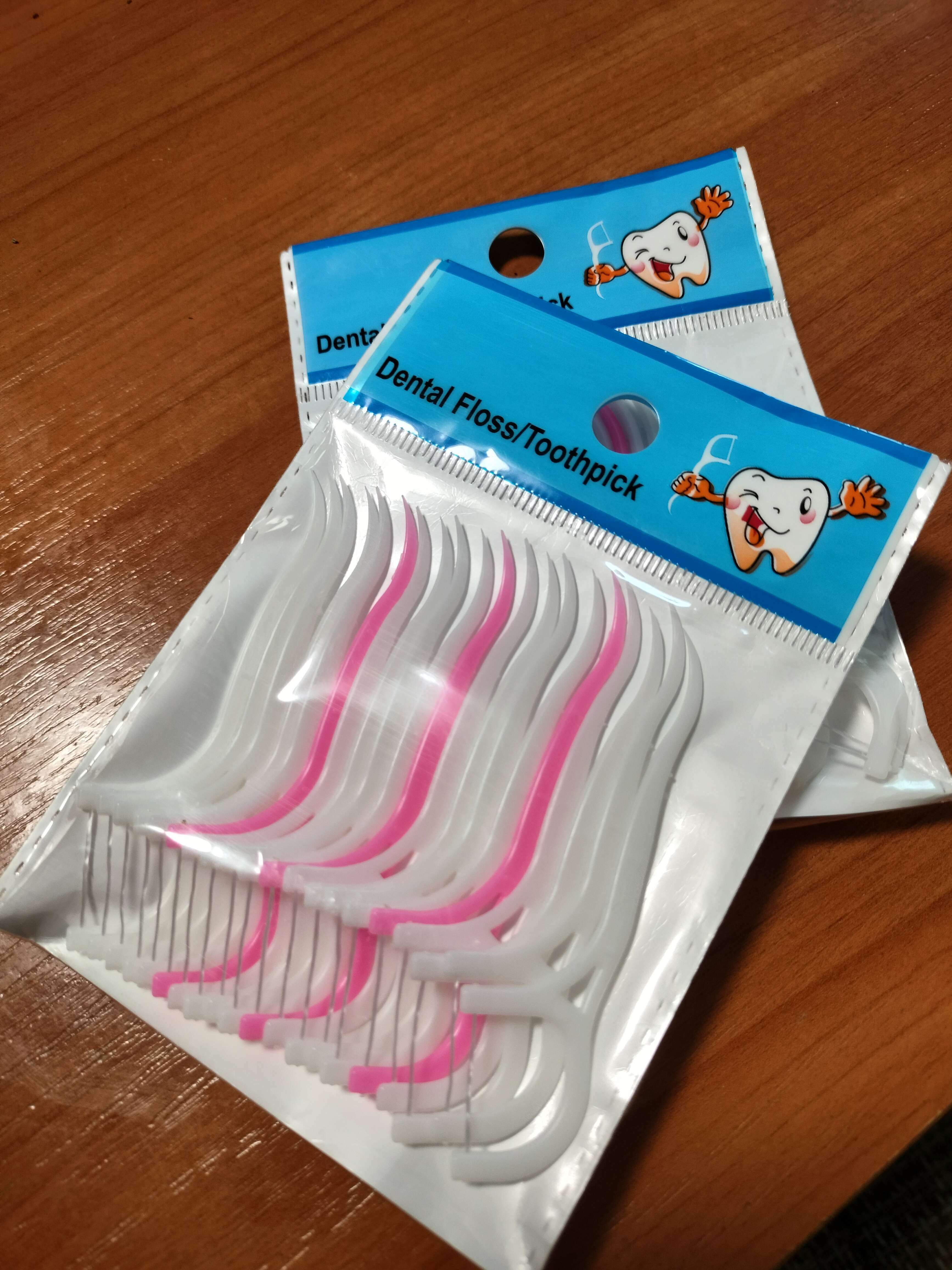 Фотография покупателя товара Зубочистка с зубной нитью, 20 шт, 7,5×1,5 см