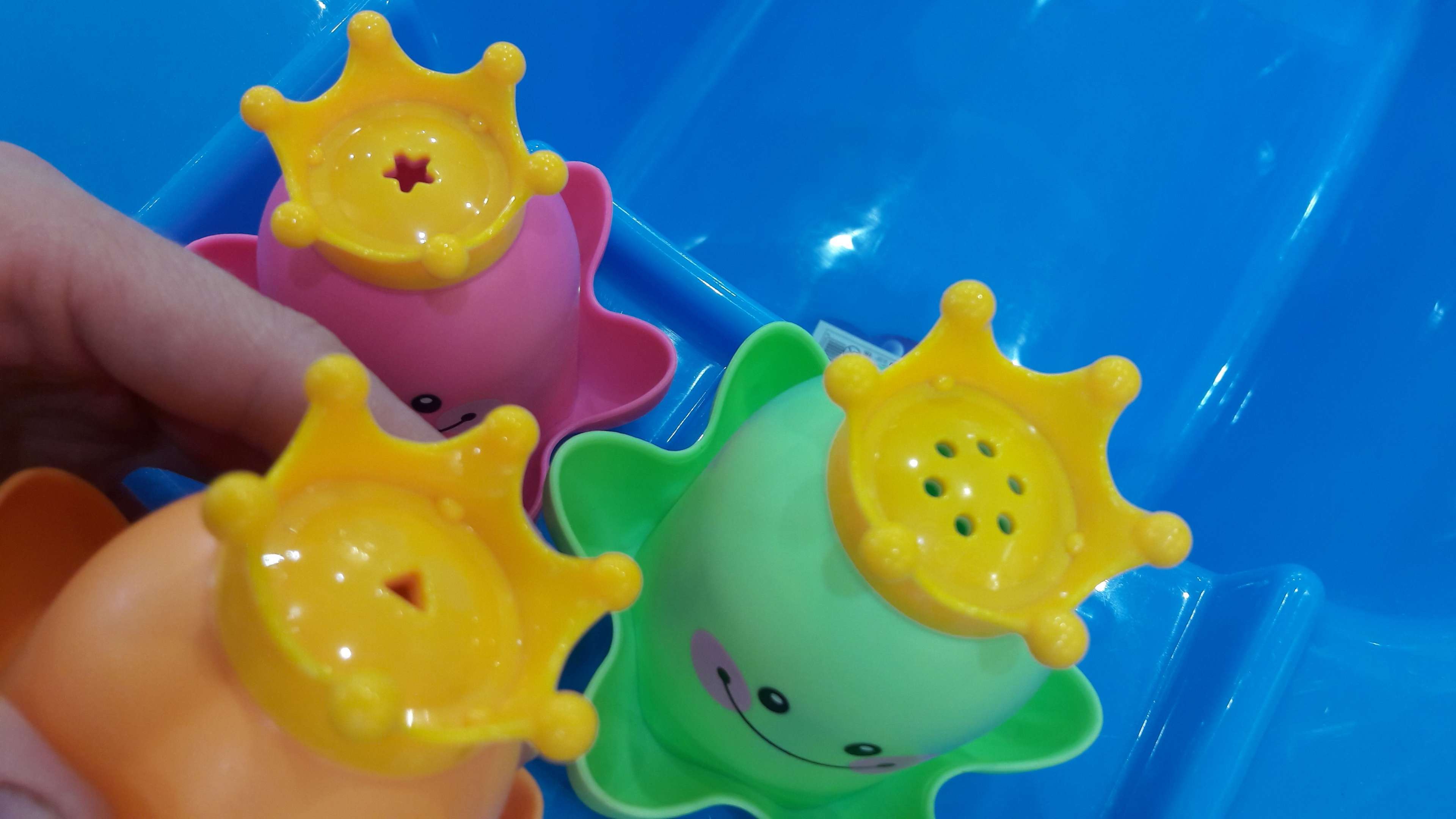 Фотография покупателя товара Набор игрушек для игры в ванне «Осьминожка - пирамидка», 3 шт - Фото 4