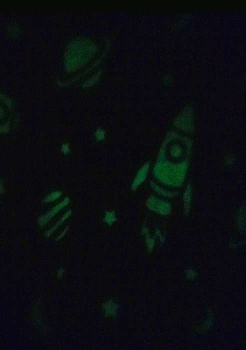 Фотография покупателя товара Плед светящийся в темноте Этель "Космос" 150*200 см,100% п/э, 220 гр/м2
