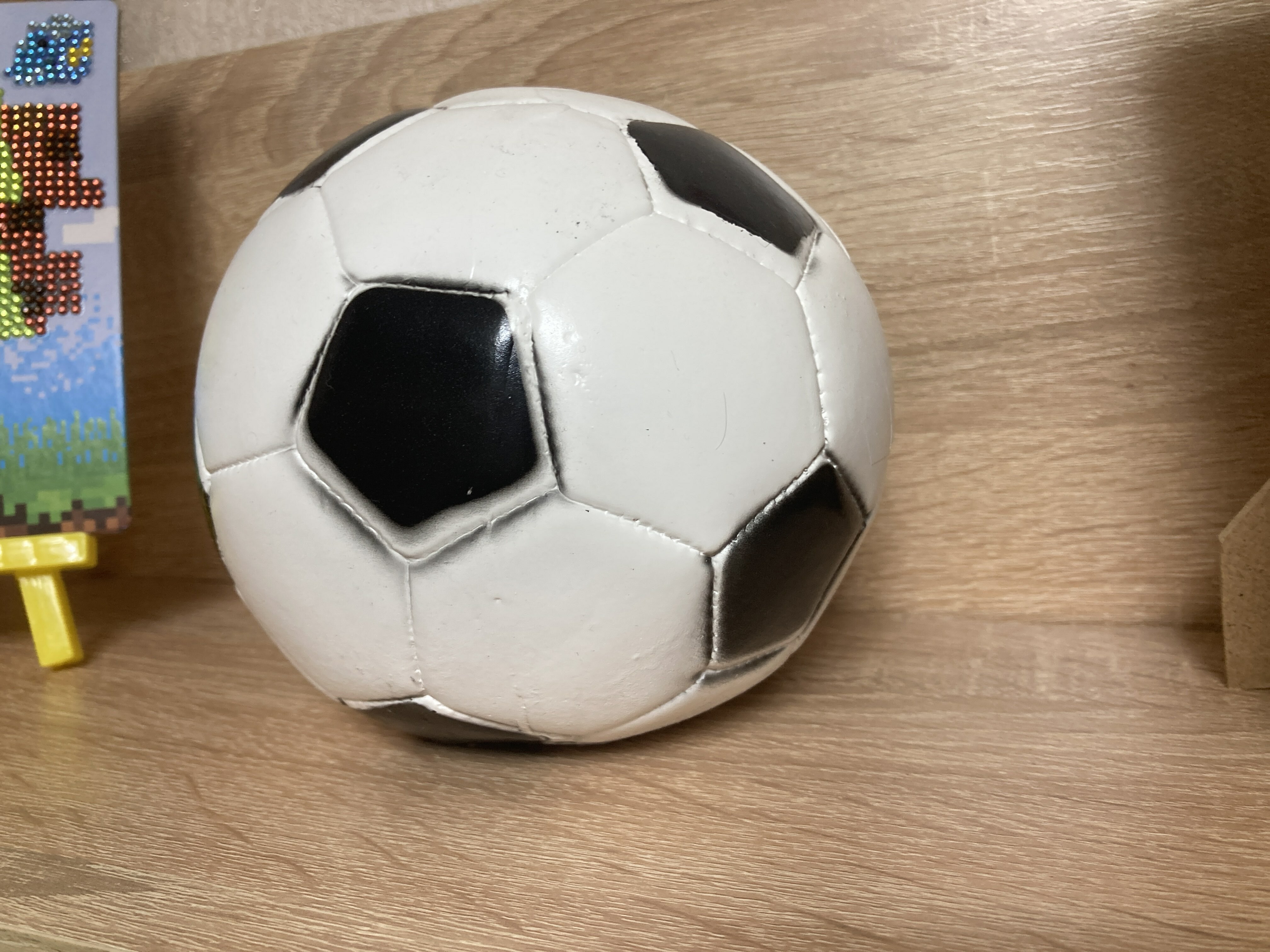 Фотография покупателя товара Копилка "Мяч" сине-черный, 15х15х12см - Фото 1