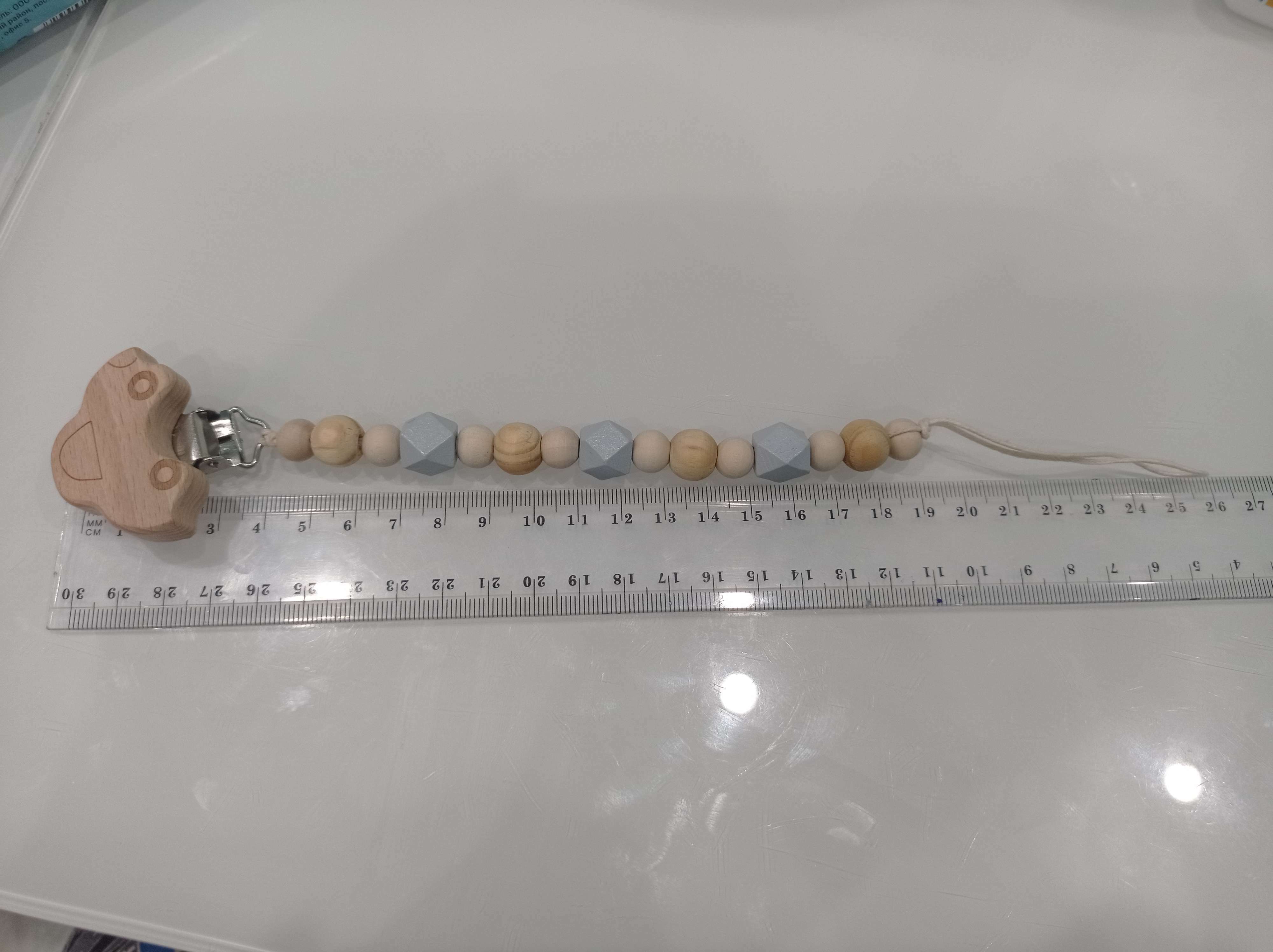 Фотография покупателя товара Держатель для соски - пустышки «Машинка», деревянный - Фото 2