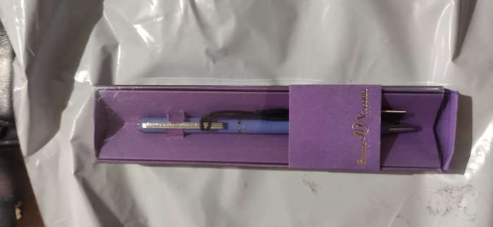 Фотография покупателя товара Ручка шариковая поворотная, 0.7 мм, Bruno Visconti Palermo, стержень синий, фиолетовый металлический корпус, в футляре - Фото 1