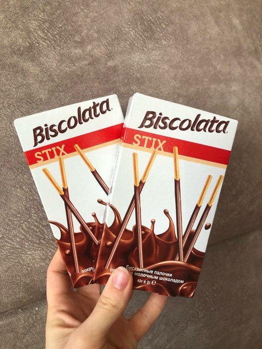 Фотография покупателя товара Бисквитные палочки Biscolata покрытые молочным шоколадом, 40 г - Фото 1