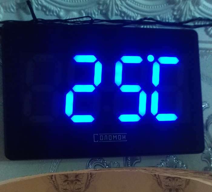 Фотография покупателя товара Часы электронные настенные, настольные "Соломон", с будильником, 15.5 х 23.5 см, синие цифры