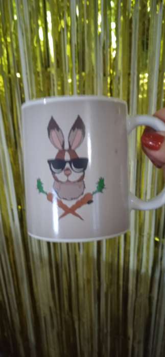 Фотография покупателя товара Кружка-хамелеон Доляна «Кролик в очках», 350 мл