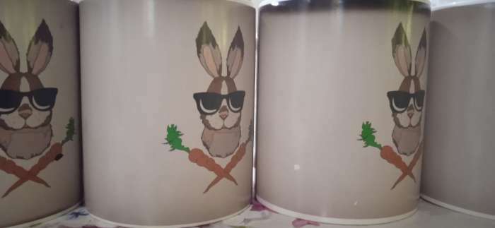 Фотография покупателя товара Кружка-хамелеон Доляна «Кролик в очках», 350 мл