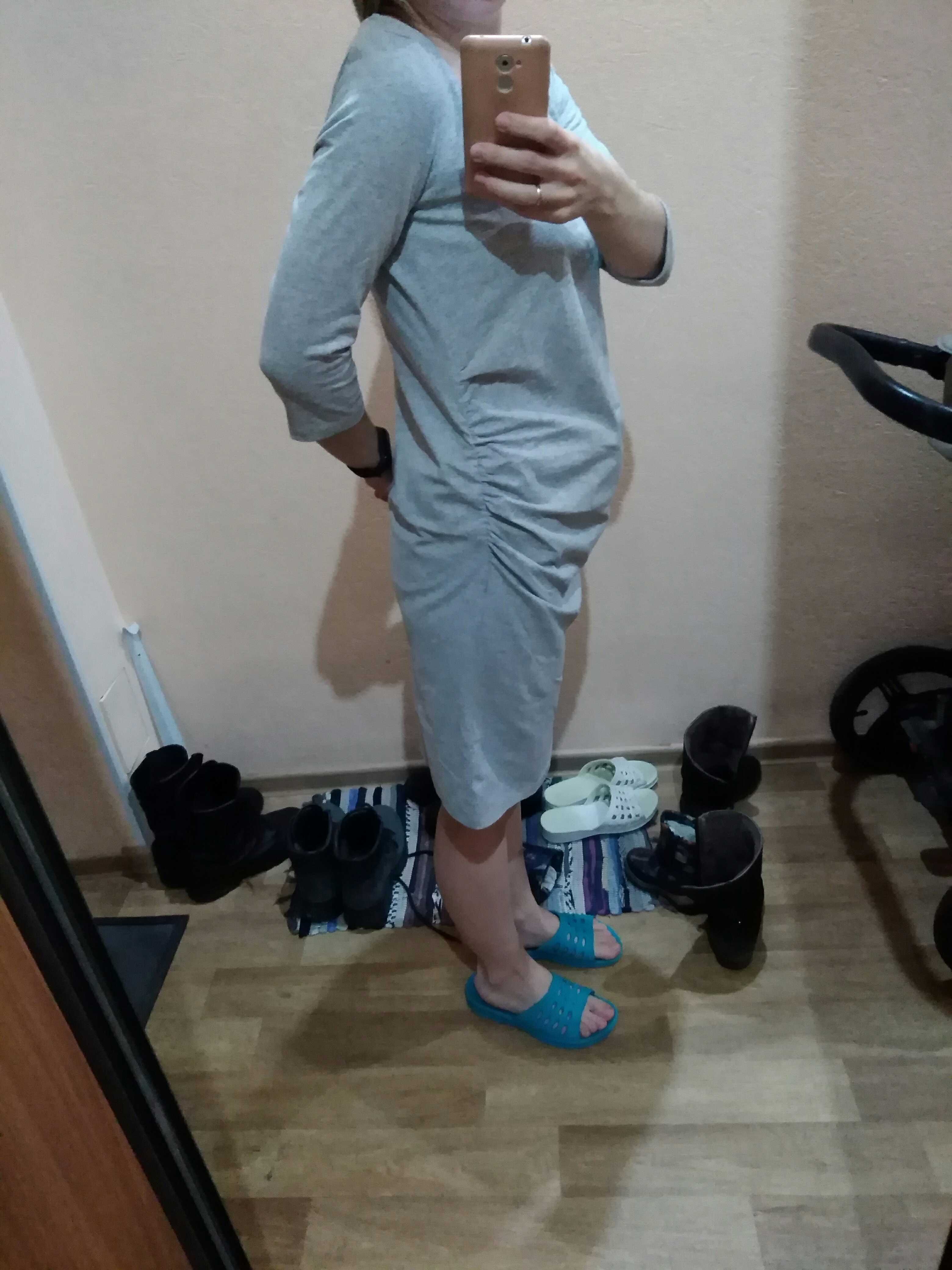 Фотография покупателя товара Платье для беременных Моник 45260 цвет серый меланж, р-р 42 - Фото 2