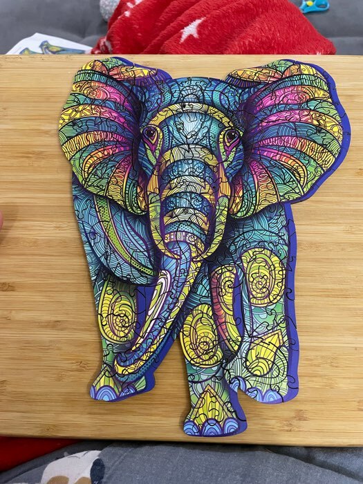 Фотография покупателя товара Пазл деревянный фигурный «Индийский слон»