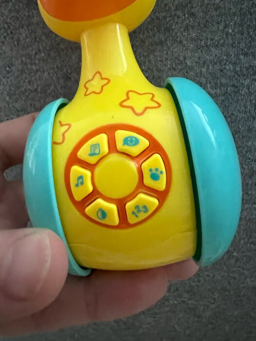 Фотография покупателя товара Развивающая игрушка «Музыкальная неваляшка: Жирафик Роро», звук, свет - Фото 2