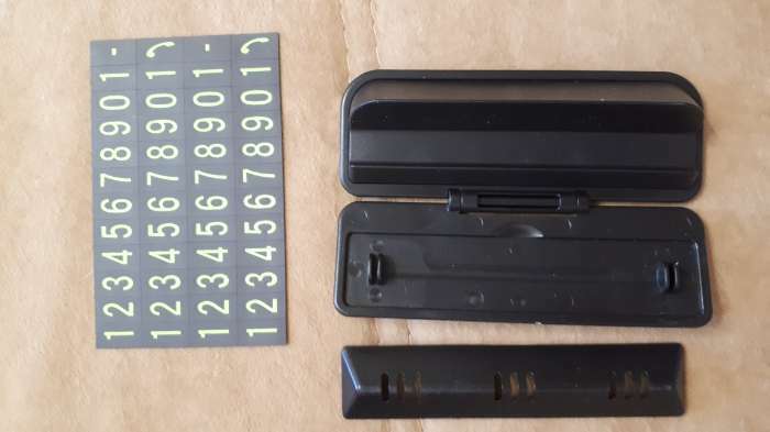 Фотография покупателя товара Табличка-подставка Cartage для номера телефона, складная, черный