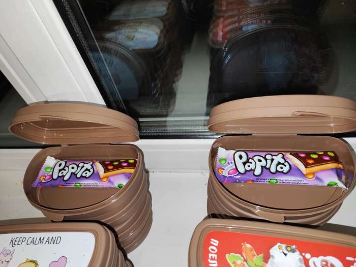 Фотография покупателя товара Печенье Papita с молочным шоколадом, кремом и драже, 33 г - Фото 4