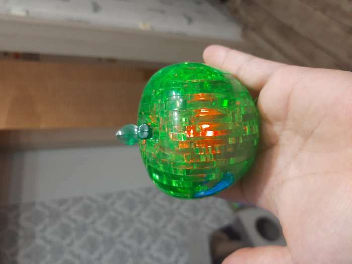 Фотография покупателя товара 3D пазл «Яблоко», кристаллический, 45 деталей, цвета МИКС - Фото 8